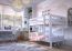 Kinderbett / Etagenbett Niklas 01, massiv, Farbe: Weiß - Liegefläche: 90 x 190 cm (B x L)