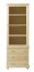 Bücherschrank, Vitrine - Kiefer Massivholz, Farbe: Natur, 65 cm breit