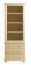 Bücherregal Bücherschrank Büchervitrine - 65 cm breit, Kiefer Holz-Massiv, Optik: Natur