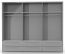 Drehtürenschrank / Kleiderschrank mit Rahmen Siumu 36, Farbe: Weiß / Weiß Hochglanz - 226 x 277 x 60 cm (H x B x T)