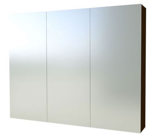 Badezimmer - Spiegelschrank Nadiad 16, Farbe: Eiche Schwarz – 70 x 100 x 14 cm (H x B x T)