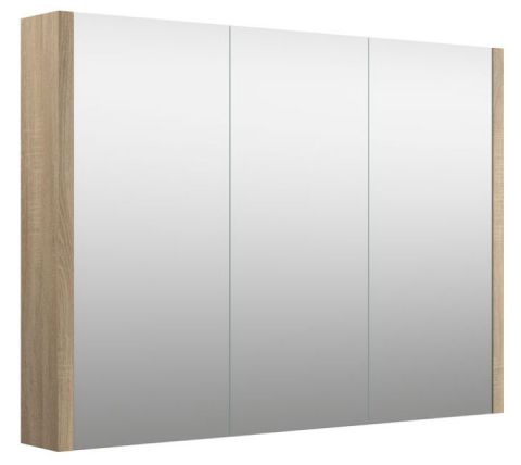 Bad - Spiegelschrank Bidar 21, Farbe: Eiche – 65 x 90 x 12 cm (H x B x T)