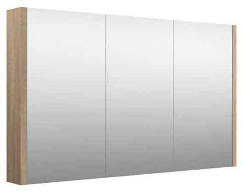 Bad - Spiegelschrank Bidar 30, Farbe: Eiche – 65 x 110 x 12 cm (H x B x T)