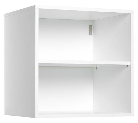 Jugendzimmer - Hängeregal / Wandregal Marincho 08, Farbe: Weiß - Abmessungen: 53 x 53 x 42 cm (H x B x T)
