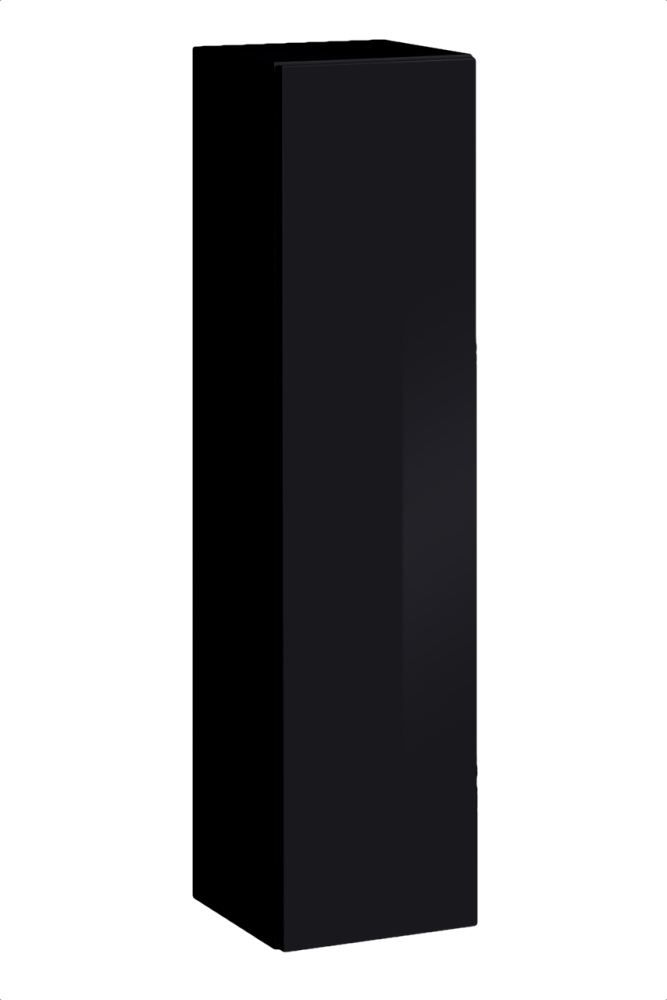 Hängeschrank Fardalen 06, Farbe: Schwarz - Abmessungen: 120 x 30 x 30 cm (H x B x T), mit Push-to-open