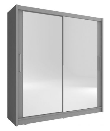 Moderner Schwebetürenschrank mit genügend Stauraum Warbreck 58, Farbe: Grau - Abmessungen: 200 x 214 x 62 cm (H x B x T), mit 10 Fächern