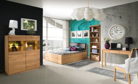 Schlafzimmer Komplett - Set E Fazenda, 5 - teilig, teilmassiv, Farbe: Natur