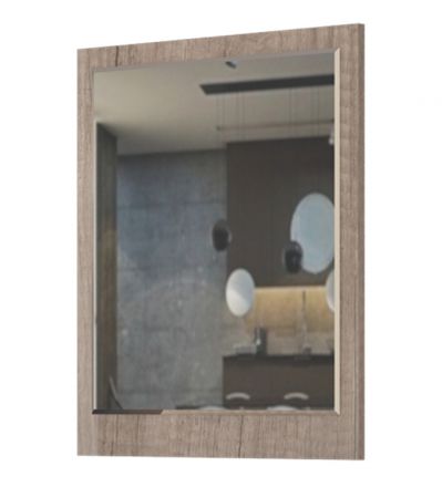 Spiegel Sagone 05, Farbe: Eiche Dunkelbraun - Abmessungen: 78 x 68 x 2 cm (H x B x T)