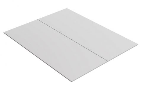 Bodenplatte für Doppelbett, 2-teilig, Farbe: Weiß - Abmessungen: 82,20 x 196 cm (B x L)
