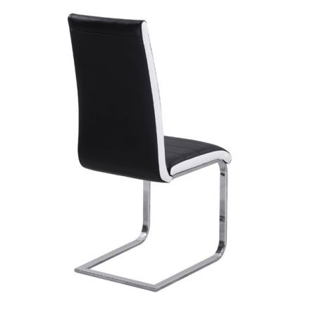 Stuhl Maridi 29, Farbe: Schwarz / Weiß - Abmessungen: 105 x 43 x 45 cm (H x B x T)