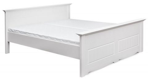 Doppelbett Gyronde 20, Kiefer massiv Vollholz, weiß lackiert - Liegefläche: 180 x 200 cm (B x L)