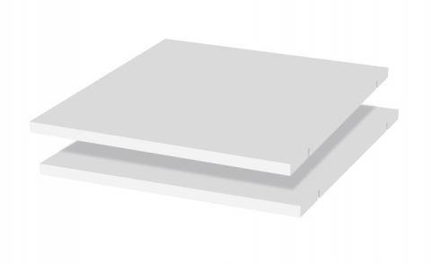 Fachboden für Schrank, 2er Set; Farbe: Weiß - Abmessungen: 43 x 50 cm (B x T)
