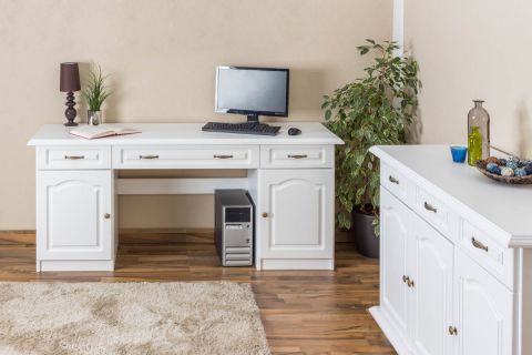 Schreibtisch Holz weiß
