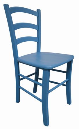 Stuhl Maridi 122, Farbe: Blau, Buche massiv - Abmessungen: 86 x 43 x 43 cm (H x B x T)