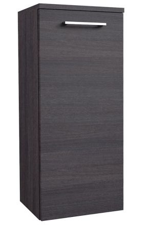Badezimmer - Seitenschrank Rajkot 93, Farbe: Eiche Schwarz – 80 x 35 x 28 cm (H x B x T)