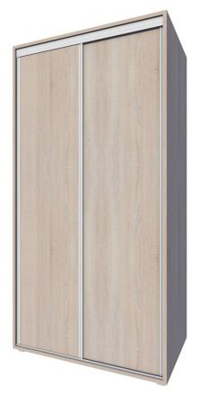 Schiebetürenschrank Garut 35, Farbe: Sonoma Eiche - Abmessungen: 194 x 100 x 40 cm (H x B x T)
