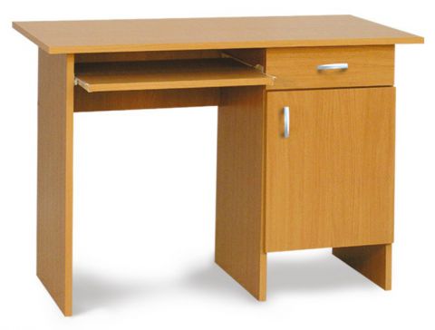Schreibtisch Banjaran 02, Farbe: Erle - Abmessungen: 72 x 100 x 52 cm (H x B x T)