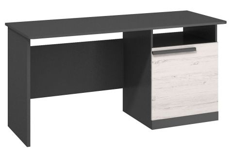 Schreibtisch Sidi 04, Farbe: Grau / Kiefer Weiß - 75 x 140 x 60 cm (H x B x T)