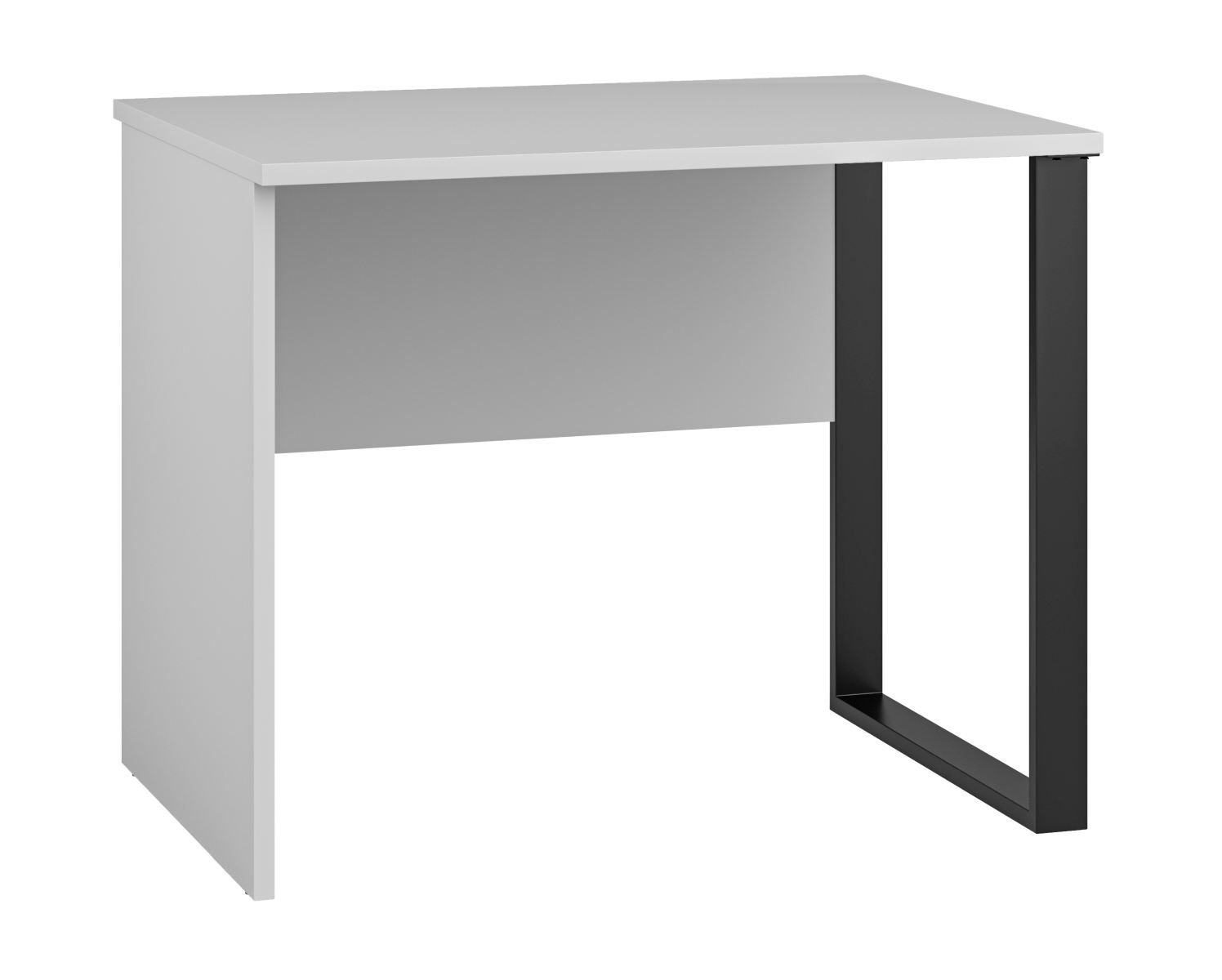 Bürotisch / Schreibtisch Toivala 13, Farbe: Hellgrau / Schwarz - Abmessungen: 75 x 92 x 68 cm (H x B x T)