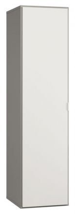 Drehtürenschrank / Kleiderschrank Bellaco 16, Farbe: Grau / Weiß - Abmessungen: 187 x 47 x 57 cm (H x B x T)
