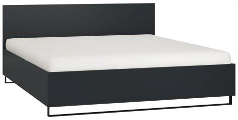 Doppelbett Chiflero 18 inkl. Lattenrost, Farbe: Schwarz - Liegefläche: 180 x 200 cm (B x L)