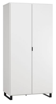 Drehtürenschrank / Kleiderschrank Chiflero 38, Farbe: Weiß - Abmessungen: 195 x 93 x 57 cm (H x B x T)