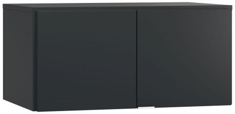 Aufsatz für zweitürigen Kleiderschrank Chiflero, Farbe: Schwarz - Abmessungen: 45 x 93 x 57 cm (H x B x T)