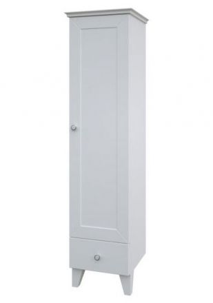 Badezimmer - Hochschrank Dindigul 31, Farbe: Weiß matt – 155 x 39 x 37 cm (H x B x T)