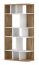 Regal Clydesdale 01, Farbe: Eiche / Weiß - Abmessungen: 160 x 80 x 35 cm (H x B x T)