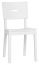 Stuhl Eiche massiv, Farbe: Weiß - Abmessungen: 86 x 43 x 50 cm (H x B x T)