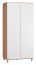 Drehtürenschrank / Kleiderschrank Arbolita 17, Farbe: Eiche / Weiß - Abmessungen: 195 x 93 x 57 cm (H x B x T)