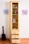 Bücherschrank, Vitrine - Kiefer Massivholz, Farbe: Natur, 45 cm breit