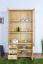 Wohnzimmerschrank, Vitrine, 102 cm breit, Kiefernholz massiv, Farbe: Natur
