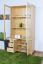 Bücherschrank, Vitrine - Kiefer Massivholz, Farbe: Natur, 102 cm breit
