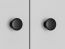 Drehtürenschrank / Kleiderschrank Sastamala 01, Farbe: Silbergrau - Abmessungen: 201 x 127 x 52 cm (H x B x T), mit 3 Türen und 5 Fächern