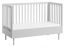 Babybett / Gitterbett Airin 02, Farbe: Weiß - Liegefläche: 70 x 140 cm (B x L)