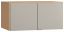 Aufsatz für zweitürigen Kleiderschrank Nanez 13, Farbe: Eiche / Grau - Abmessungen: 45 x 93 x 57 cm (H x B x T)