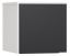 Aufsatz für eintürigen Kleiderschrank Vacas 12, Farbe: Weiß / Schwarz - Abmessungen: 45 x 47 x 57 cm (H x B x T)