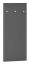 Garderobe gepolstert Vamdrup 06, Farbe: Anthrazit - Abmessungen: 110 x 45 x 3 cm (H x B x T)