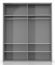 Drehtürenschrank / Kleiderschrank Siumu 23, Farbe: Weiß / Weiß Hochglanz - 224 x 182 x 56 cm (H x B x T)