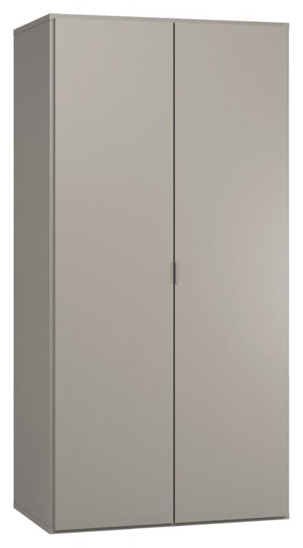 Drehtürenschrank / Kleiderschrank Bentos 13, Farbe: Grau - Abmessungen: 187 x 93 x 57 cm (H x B x T)