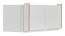 Aufsatz für Drehtürenschrank / Kleiderschrank Cerdanyola, zweitürig, Farbe: Eiche / Weiß - Abmessungen: 45 x 100 x 56 cm (H x B x T)