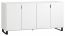 Kommode Chiflero 29, Farbe: Weiß - Abmessungen: 78 x 160 x 47 cm (H x B x T)