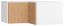 Aufsatz für Eckkleiderschrank Arbolita 40, Farbe: Weiß / Eiche - Abmessungen: 45 x 102 x 104 cm (H x B x T)