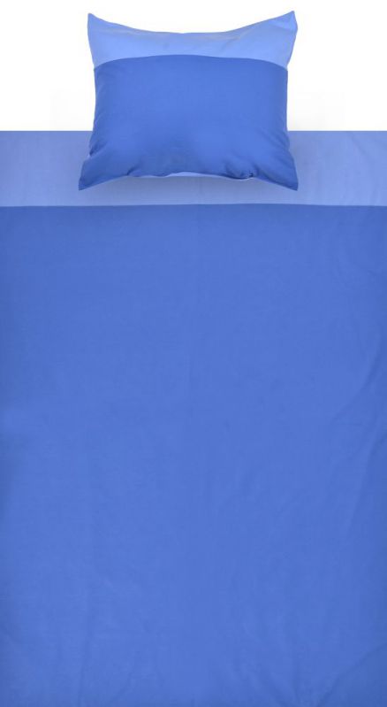 Kinder - Bettwäsche 2-teilig - Farbe:Hellblau/Dunkelblau