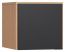 Aufsatz für eintürigen Kleiderschrank Leoncho 12, Farbe: Eiche / Schwarz - Abmessungen: 45 x 47 x 57 cm (H x B x T)