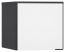 Aufsatz für eintürigen Kleiderschrank Vacas 38, Farbe: Schwarz / Weiß - Abmessungen: 45 x 47 x 57 cm (H x B x T)