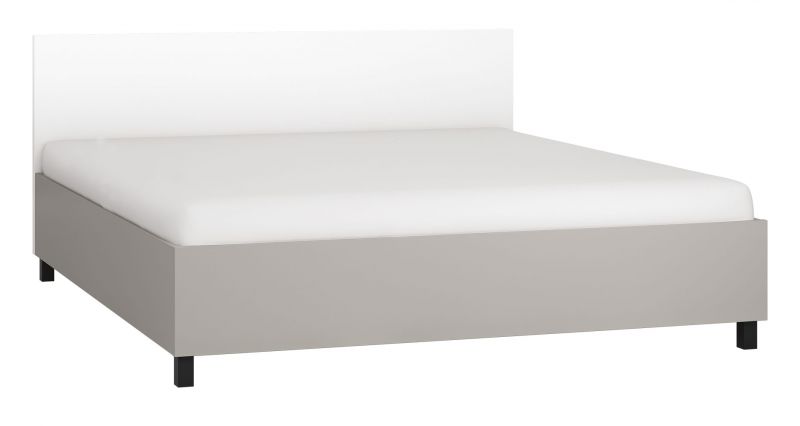 Doppelbett Pantanoso 43 inkl. Lattenrost, Farbe: Grau / Weiß - Liegefläche: 180 x 200 cm (B x L)