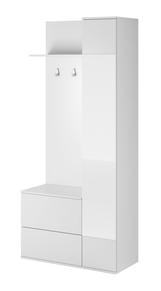 Garderobe Exmouth 01, Farbe: Weiß