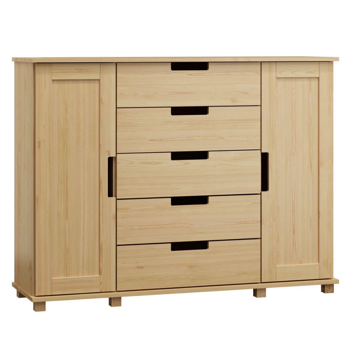 Highboard Kiefer massiv Vollholz natur 004